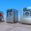 Industrial Washing Machines Stainless Steel Design With Control Panel Various Types For Laundry Use