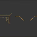 Golden Traditional Architectural Models With Intricate Frames And Door Details