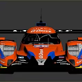 Red And Blue Racing Car With CODRIVER Logo And Number 28 On Body