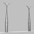 Tall Modern Outdoor Lights With Elegant Curved Poles And Decorative Patterns