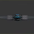 Glowing Sword With Blue Illumination And Ornate Hilt Decorative Patterns