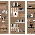 Modern Cave Board Display Frame Wall Trim Board Cave Board Storage Rack Decorative Rack 3d model