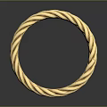 Golden Twisted Rope Design Fashion Ring For Elegant Daily Accessory Wear