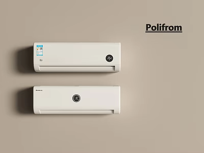 Poliform White Wall Mounted Air Conditioner Fan Units In Modern Interior 3d model