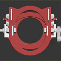 Red And White Medical Tool Supporting Organ And Hair Handling Research