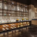 Modern Restaurant Interior With Open Layout Wooden Decor Pendant Lights And Dining Tables