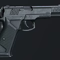 Realistic 3D Rendered Tactical Pistol With Silencer Scope And Black Finish 3d model