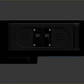 Black Modern Computer Peripheral With LED Display Compact Design And USB Ports