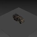 Military Camouflage Transport Truck With Covered Cargo Bed And Heavy Duty Design