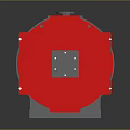 Krafttrolley Cylindrical Industrial Equipment With Silver Body And Red End Cap