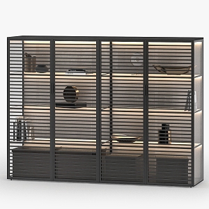 Rimadesio modern bookshelf bookcase display cabinet 3d model