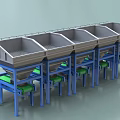 Industrial Concrete Batching Plant With Twin Storage Silos And Conveyor Belts