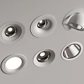 Modern Downlights And Spotlights With Various Designs For Home Ceiling Lighting 3d model