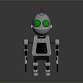 Industrial Robot Single Wheel Robot Double Wheel Robot Assistant Small Robot 3d model