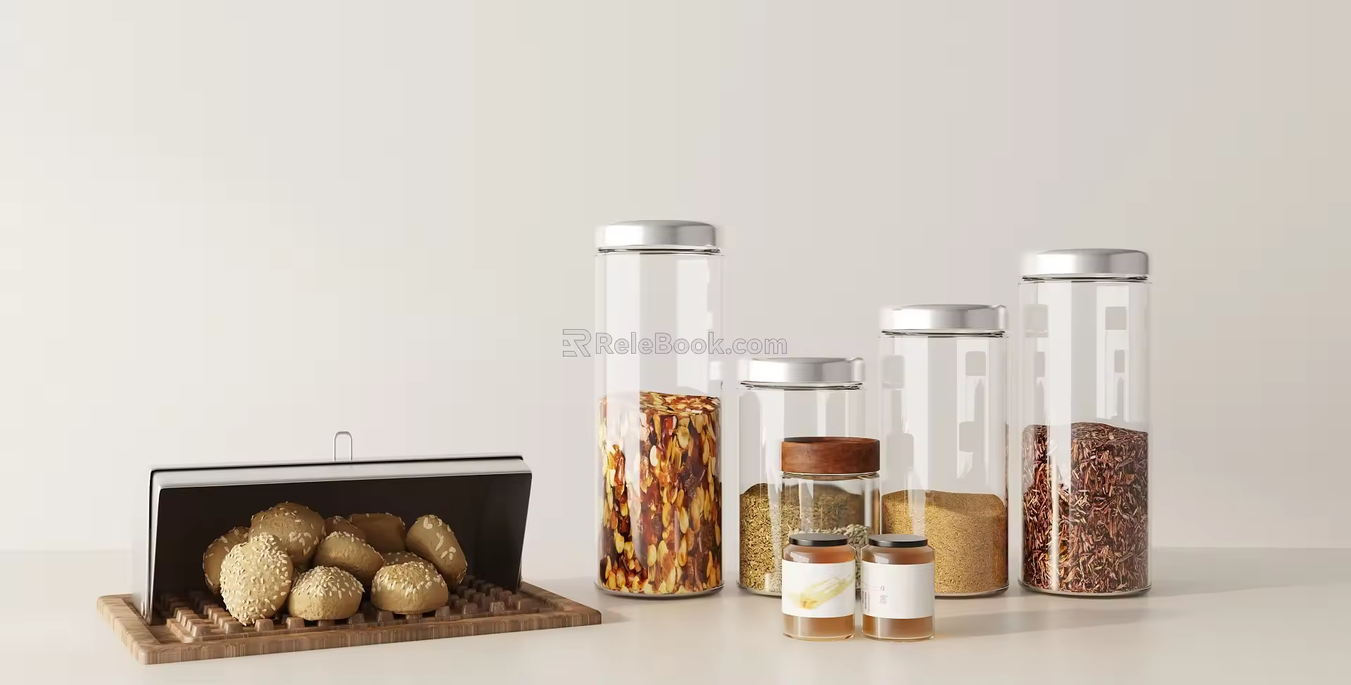 Modern Spice Bottle Ornament Combination 3d model
