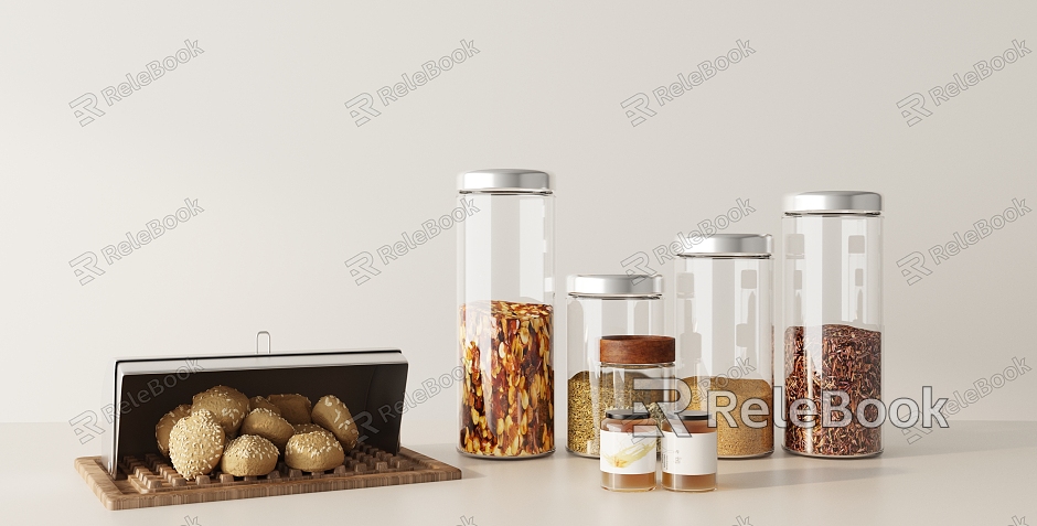 Modern Spice Bottle Ornament Combination model