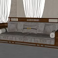 New Chinese-style double sofa 3d model