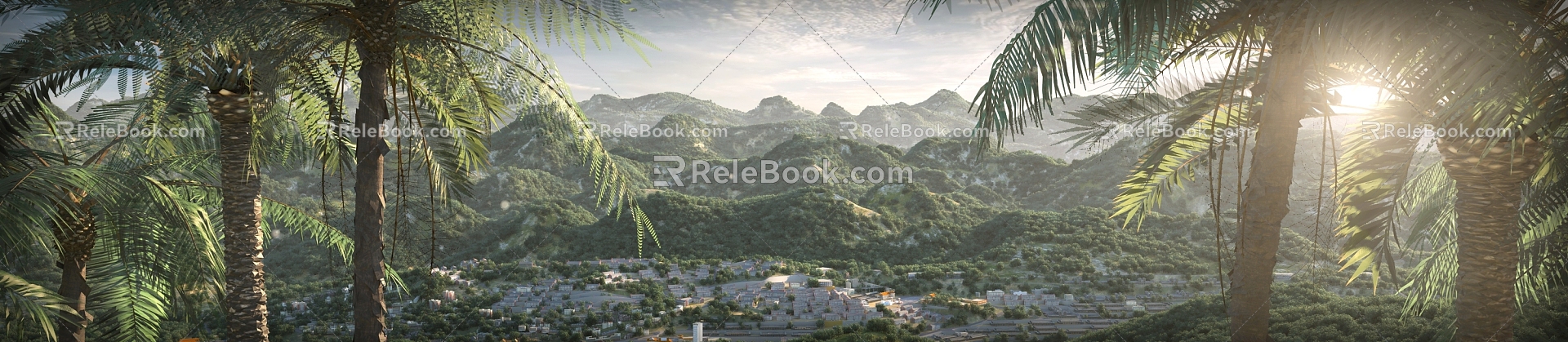 modern forest tropical plant forest 3d model