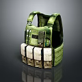 Green Tactical Bag With Multiple Pockets Adjustable Straps And Structured Design For Outdoor Use 3d model