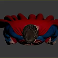 Superman Full Body in Blue Costume Red Cape and S Emblem
