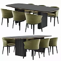 Dining table and chair combination 3d model