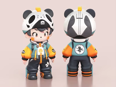 Anime Role Game Role Anime Hand-held Secondary Dimension Hand-held Secondary Dimension Ornaments 3d model
