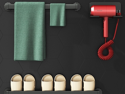 Storage Rack Blowing Machine Towels Shoes Bathroom Products 3d model