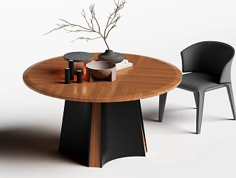 Modern Italian Dining Table and Chair 3d model