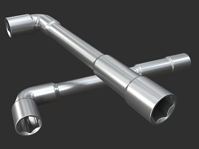 Stainless Steel Socket Wrenches Hardware Tools With Cross Design For Repair Projects 3d model