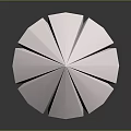 White Symmetrical Paper Origami Diamond With Geometric Structure On Grey Background