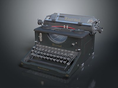 modern typewriter old typewriter antique typewriter classical typewriter 3d model