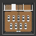 Lincoln Exhibition Booth With Metal Frame Structure Modern Lighting And Multiple Cars On