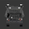 Heavy Duty Armored Military Truck With Roof Mounted Equipment And Multi Wheel Design