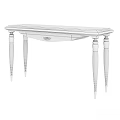 Elegant Black and Gold Table with Ornate Legs and Polished Top Surface Design