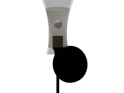 Sleek Modern Wall Light With Minimalist Black And White Geometric Design 3d model