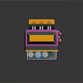 Vibrant Colored Modern Kitchen Coffee Machine With Two Cups And Stylish Design