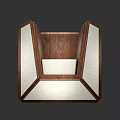 Stylish Single Sofa With Dark Wooden Frame Light Leather Upholstery And Modern Design