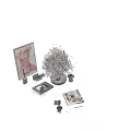Minimalist Home Decorative Ornament Set With Reed Diffuser Metal Geometric Decor And Magazine