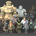 Game and Movie Characters 3D Models with Diverse Costumes and Unique Designs