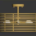 Golden Circular Ceiling Fan With Metal Ring Frame And White Blades Modern Design