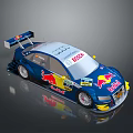 Audi Red Bull Racing Car Featuring Blue Body BOSCH And Sponsor Decals