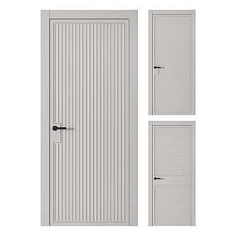 Modern simple single door 3d model