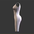 Elegant White Sleeveless Fitted Dress With Silver Waist Belt Design
