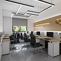 Library Interior Design With Bookshelves Green Area And Yellow Seats