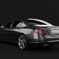 Black Mercedes-Benz Luxury Sedan Featuring Stylish Front Design Chrome Grille And Headlights