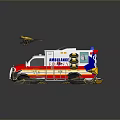 minibus minivan driverless bus school bus van box car 3d model
