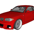 Red BMW Two Door Coupe With Modified Sporty Exterior And Alloy Wheels