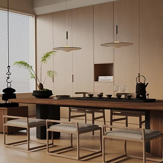 Modern dining table 3d model