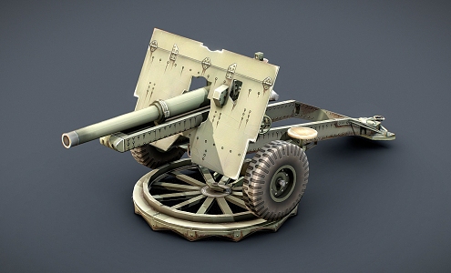 Modern howitzer pounder weight millimeter howitzer low poly howitzer 3d model