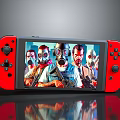 Animal Characters Wearing Gas Masks Displayed On Red Gaming Console Screen